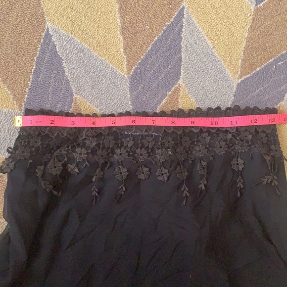 VINTAGE BETSEY JOHNSON BLACK SILK LACE ASYMMETRICAL MINI MIDI SKIRT XS S 4 NWT - Picture 5 of 9